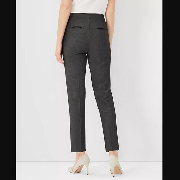 Ann Taylor The Side Zip Ankle Pant in Bi-Stretch Dark Gray Size 8 - Picture 3 of 13